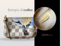 Esempio di codice su pochette Louis Vuitton. La maison produce in Francia, Italia, Spagna, USA e Germania.
