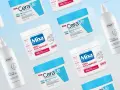 Jaki balsam do ciała wybrać? Na zdjęciu kosmetyki Eucerin, CeraVe, Mixa i Ziaja do pielęgnacji suchej skóry.