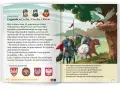 Ilustracja do baśni o Lechu, Czechu i Rusie. Trzej bracia na koniach podziwiają orła na drzewie.
