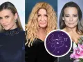 Trzy kobiety i symbol Byka, znaku zodiaku dla osób urodzonych 25 kwietnia.