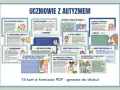 Materiały edukacyjne o spektrum autyzmu: czym jest, jak mówić o osobach autystycznych, mocne strony i wskazówki dotyczące relacji.