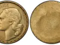 Pièce de 50 francs 1952, République Française. La valeur de cette pièce est recherchée par les collectionneurs.
