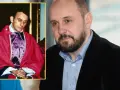 Kto grał Popiełuszkę? Na zdjęciu ks. Jerzy Popiełuszko w szatach liturgicznych i aktor Adam Woronowicz.
