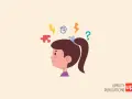 Ragazza con simboli di confusione e fulmini intorno alla testa. L'immagine suggerisce che l'adhd è curabile.