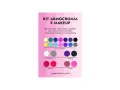 Kit armocromia e makeup per makeup artist: colori per ombretto, eyeliner, rossetto e blush, ideali per ogni stagione.