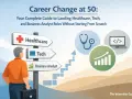 Uomo guarda cartello con direzioni: Healthcare, Tech, Business Analyst. Offerte di lavoro dopo i 50 anni in questi settori.