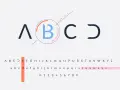 Nowe litery i cyfry w nowoczesnej typografii. Alfabet od A do Z, wielkie i małe litery, oraz cyfry.