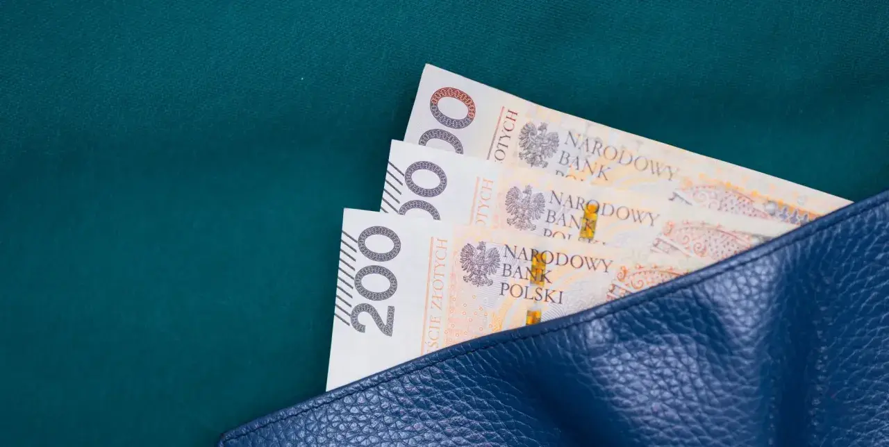 Trzy banknoty po 200 zł w granatowym portfelu. Zastanawiasz się, ile wynosi zasiłek celowy?