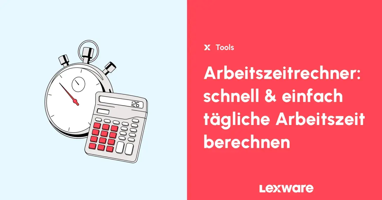 Stoppuhr und Taschenrechner für die Berechnung von Arbeitsstunden pro Monat.