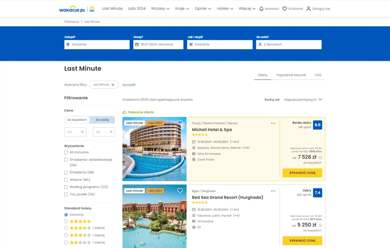 Last Minute oferty z kodem rabatowym. Znajdź wymarzone wakacje last minute, np. do Turcji lub Egiptu.