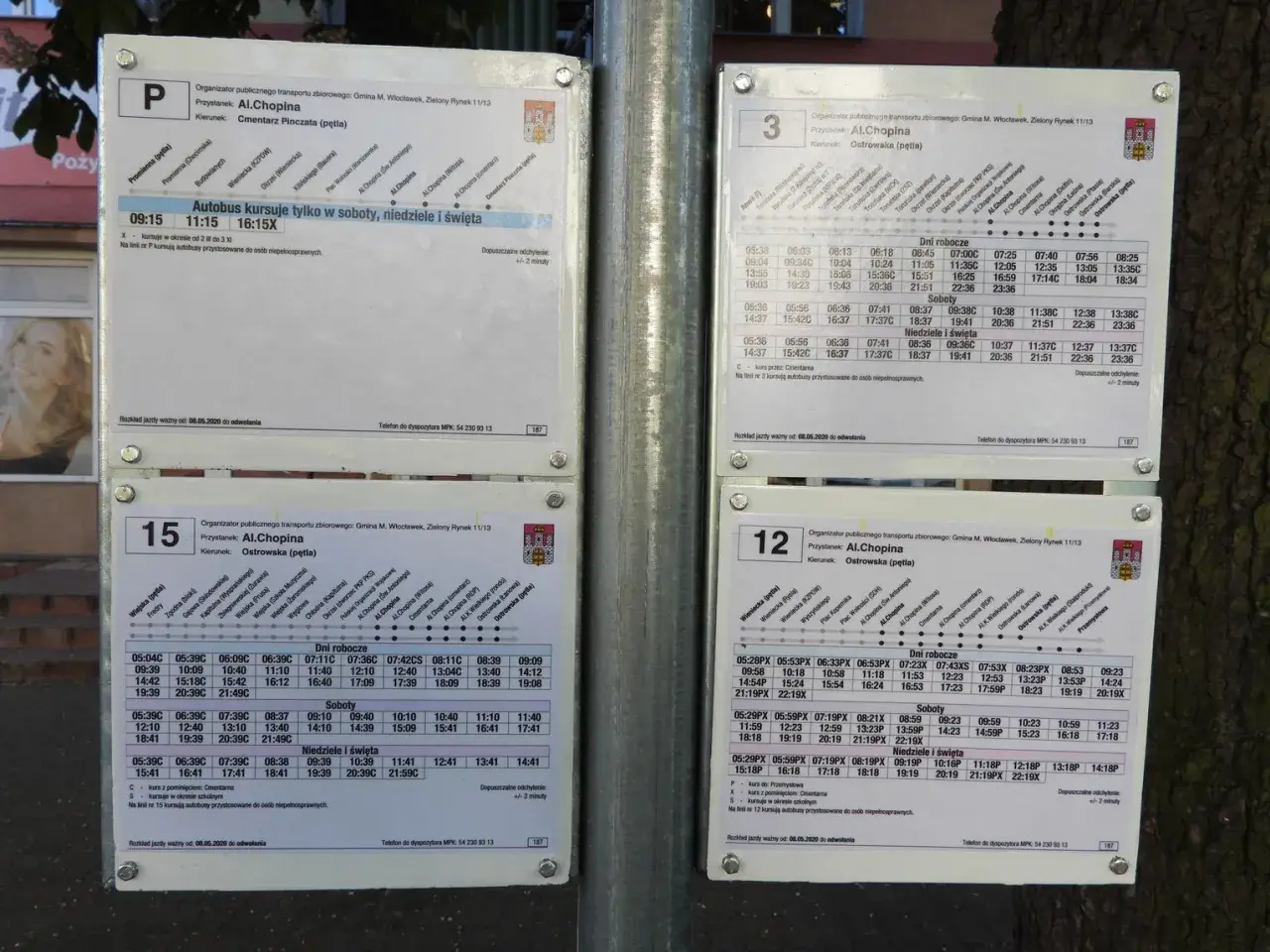 Rozkład jazdy MPK Włocławek dla linii 3, 12, 15 i P. Sprawdź godziny odjazdów autobusów w dni robocze, soboty i święta.