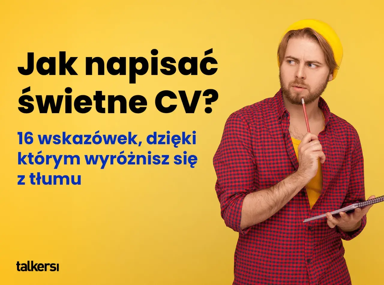 Mężczyzna z ołówkiem przy ustach zastanawia się nad celami zawodowymi przykłady, by napisać świetne CV.
