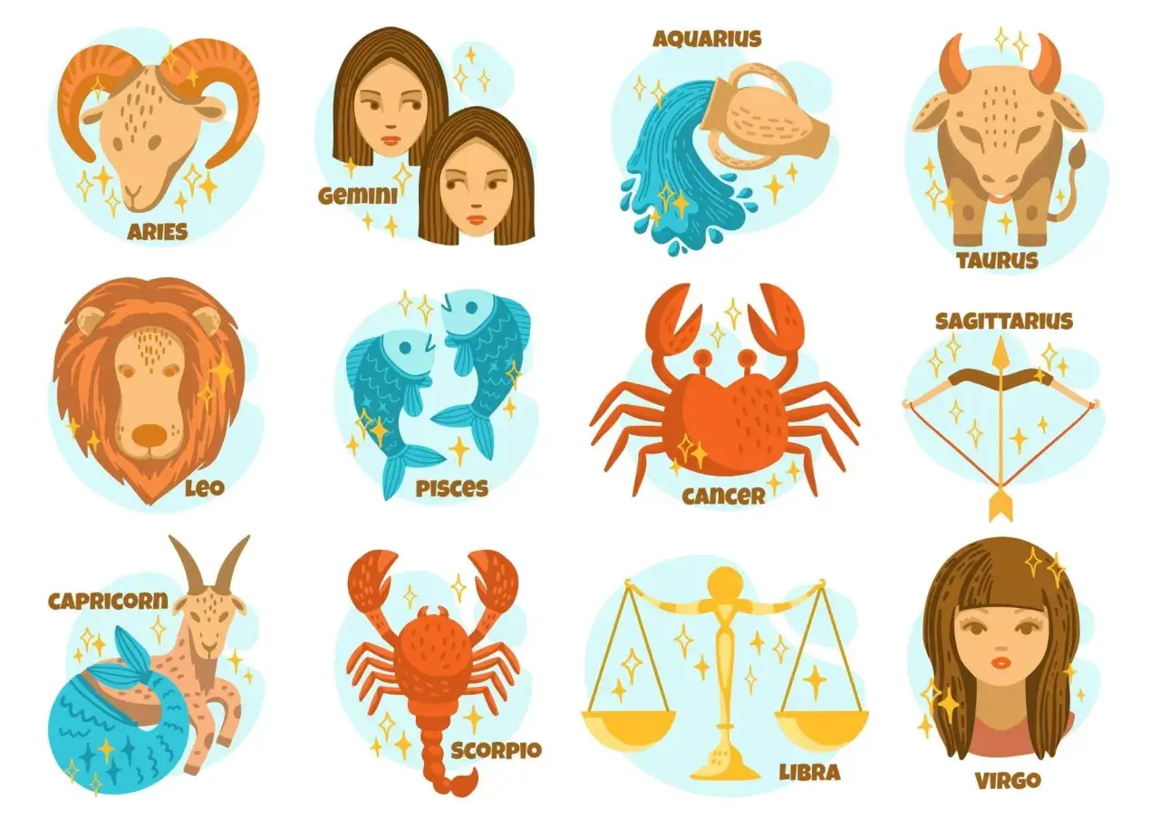 Znak zodiaku rak (Cancer) to jeden z dwunastu symboli astrologicznych, przedstawiony jako pomarańczowy rak.