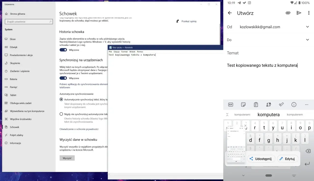 Jak otworzyć schowek Windows? Włącz historię schowka, by zapisywać i synchronizować tekst między urządzeniami. Naciśnij Win+V, by zobaczyć kopiowane elementy.