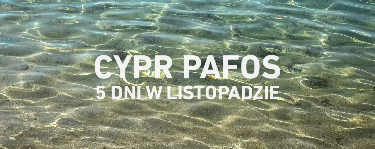 Czysta woda na Cyprze w Pafos, idealna pogoda w listopadzie na 5 dni.
