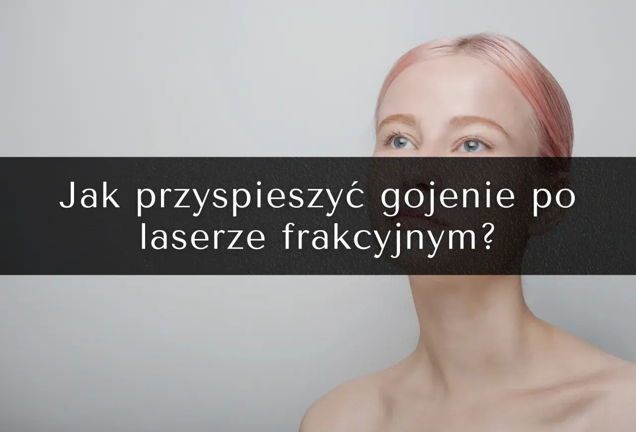 Kobieta z różowymi włosami, pytająca jak przyspieszyć gojenie po laserze frakcyjnym.