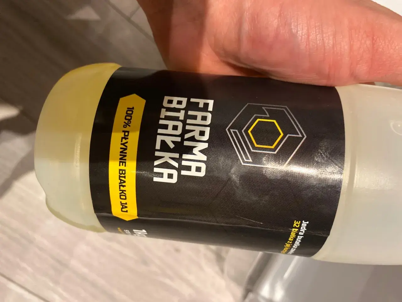 Płynne białko jaj Farma Białka z Lidla, 1kg. Idealne dla sportowców, 100% białka z jaj.
