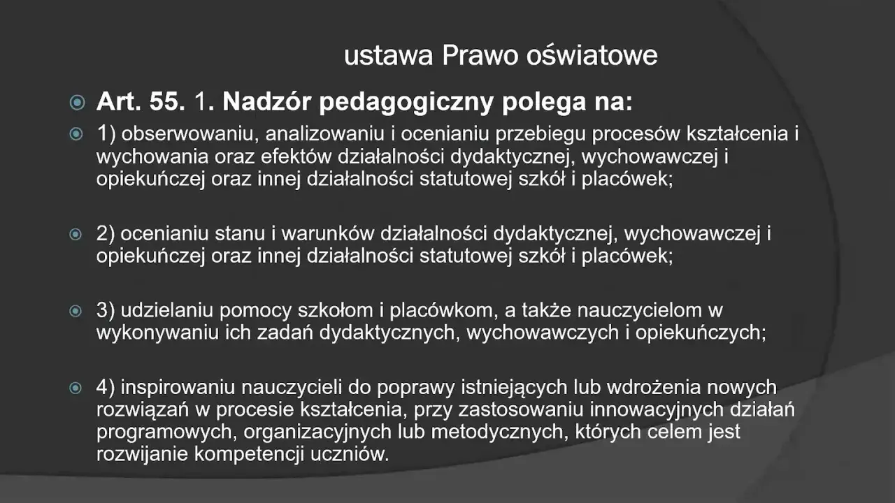 Nowy nadzór pedagogiczny to obserwacja, analiza i ocena procesów kształcenia, stanu placówek, pomoc nauczycielom i inspirowanie ich do innowacji.