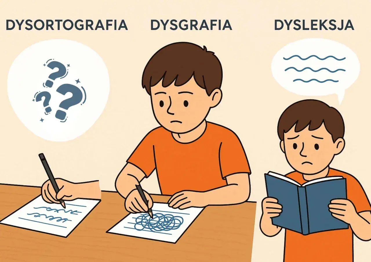 Dzieci zmagają się z dysleksją, dysgrafią i dysortografią. Jedno pisze niezrozumiałe znaki, drugie bazgrze, a trzecie z trudem czyta.