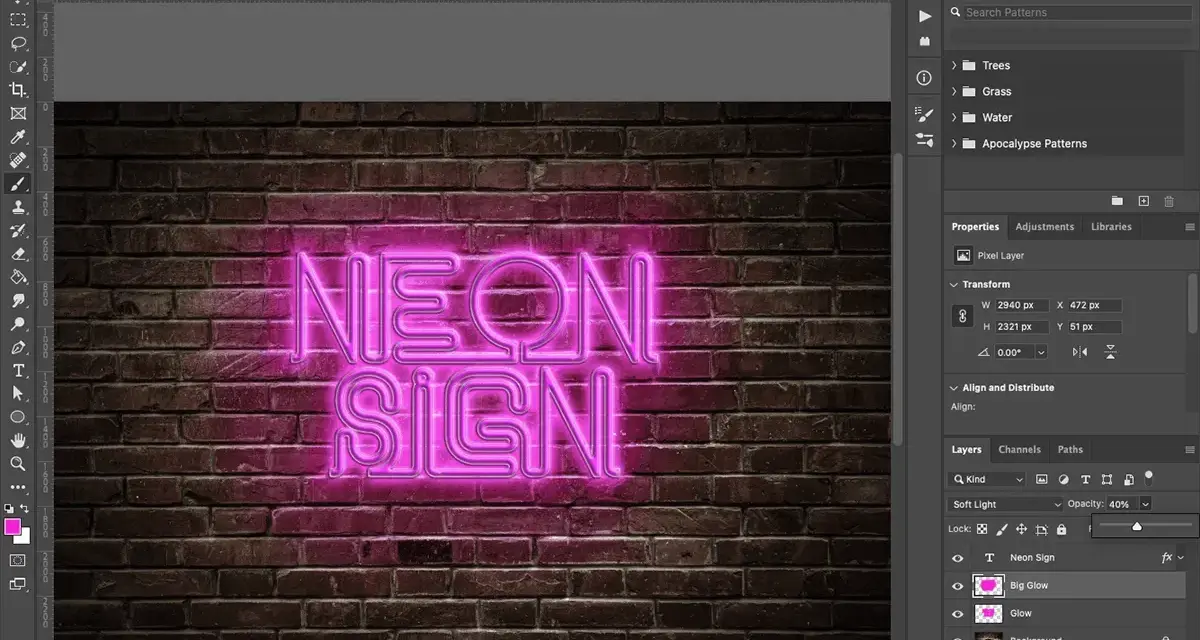 Sekrety realistycznego neonu w Photoshopie: Poradnik krok po kroku