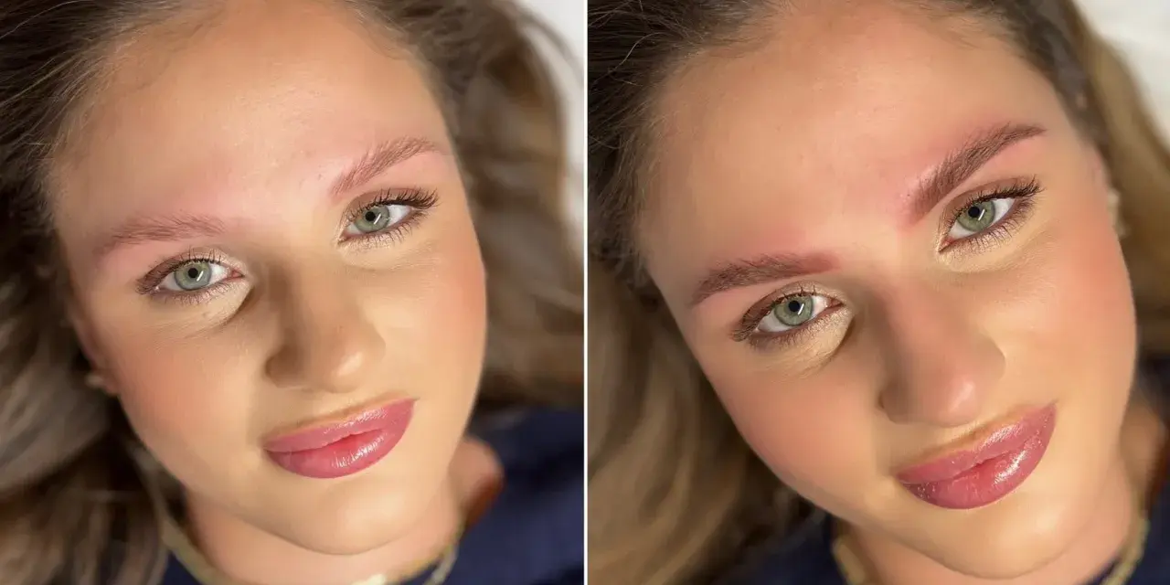 Przed i po: insta brows z efektem ombre. Piękne, naturalne brwi, które podkreślają spojrzenie.