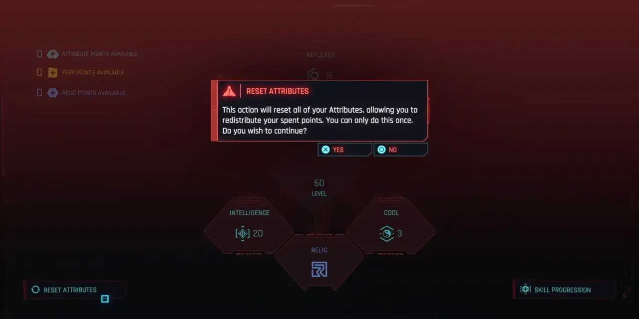 Cyberpunk 2077: Reset atrybutów 2.0 Jedna szansa, jak ją wykorzystać?