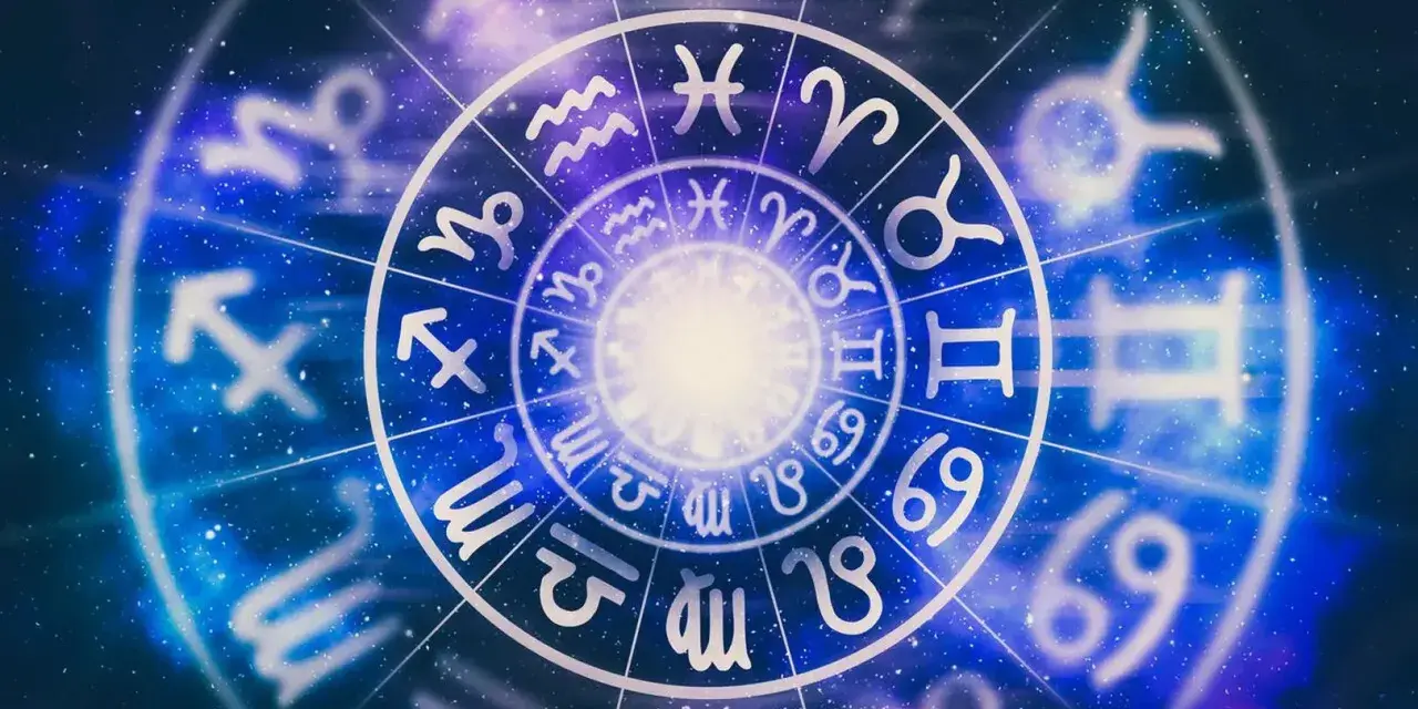 Koło zodiaku z symbolami astrologicznymi, w tym znakiem dla 14 września.