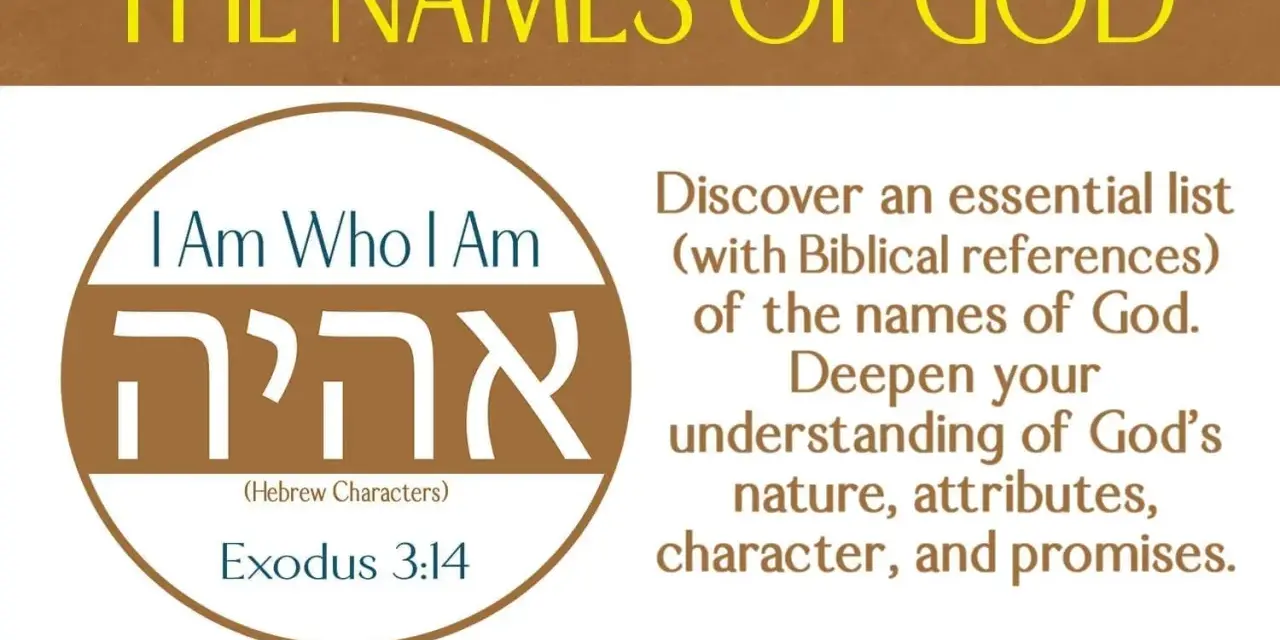 The Names of God: "I Am Who I Am" in Hebrew (Exodus 3:14). Discover God's nature and promises.