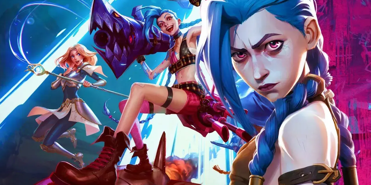 Jinx i Lux z League of Legends, gotowe do walki na PS5.