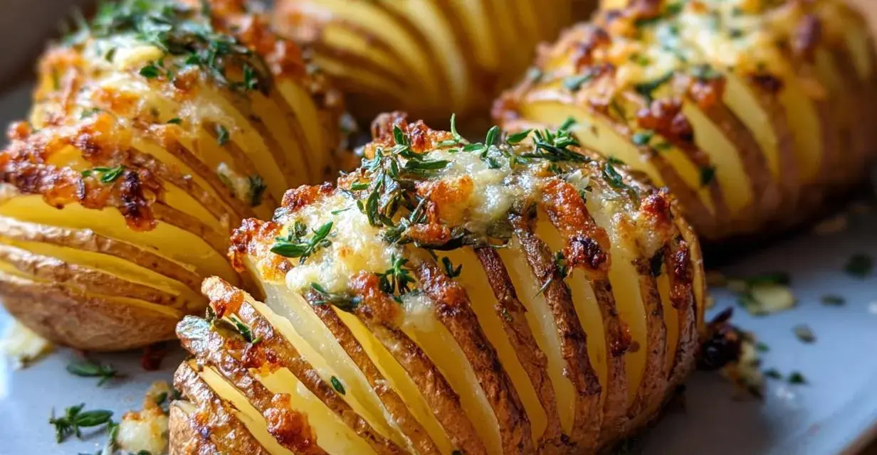 Chrupiące ziemniaki z airfryer, zapieczone z serem i ziołami. Idealna przekąska!