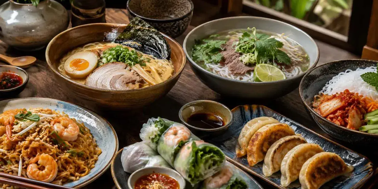 Bogactwo smaków kuchni azjatyckiej: ramen, pho, pad thai, sajgonki, pierożki gyoza i kimchi. Prawdziwa uczta dla podniebienia!