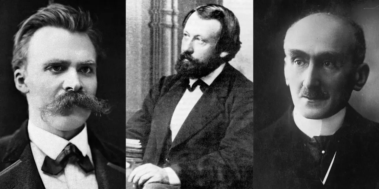 Trzech myślicieli: Nietzsche, Schopenhauer i Kierkegaard. Ich filozofia kształtowała epokę.
