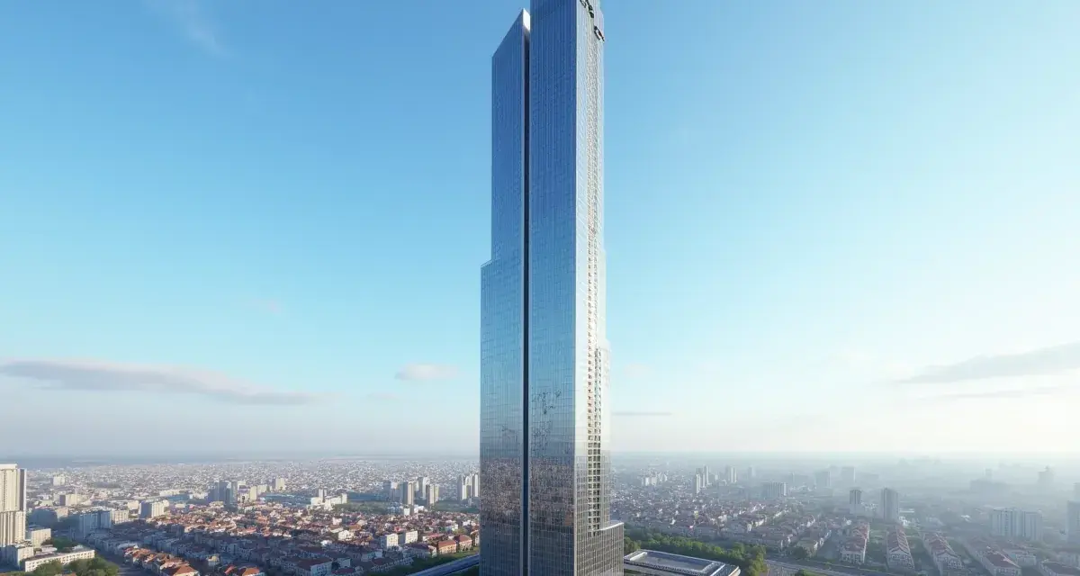 Imponujący Sky Tower, którego wysokość zapiera dech w piersiach, góruje nad miastem.