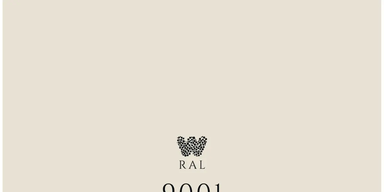 RAL 9001, kolor biały. Symbol graficzny i numeracja.