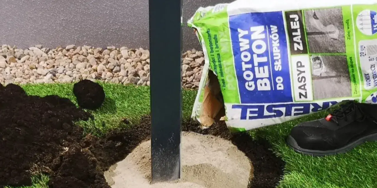 Gotowy beton do słupków ogrodzeniowych w worku, gotowy do użycia. Wsypujesz, zalewasz wodą i gotowe!