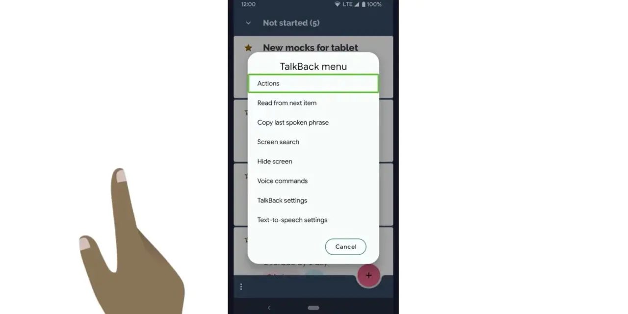 Menu TalkBack z opcją "TalkBack settings" pomoże Ci dowiedzieć się, jak wyłączyć TalkBack.