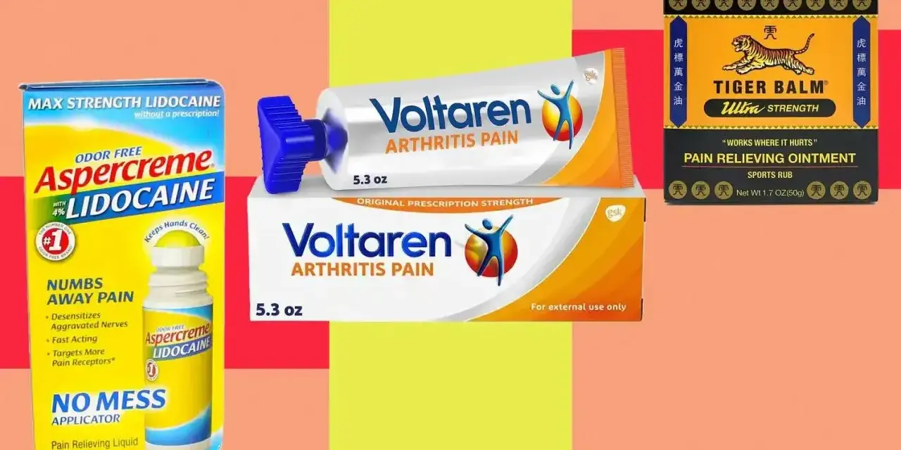 Maść na wodę w kolanie: Aspercreme Lidocaine, Voltaren i Tiger Balm to środki łagodzące ból.