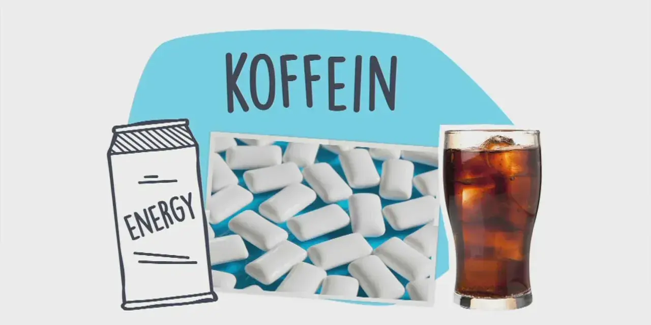 Koffein steckt in Energy Drinks, Eis und Cola. Hier sind Kaugummis, die auch Koffein enthalten.