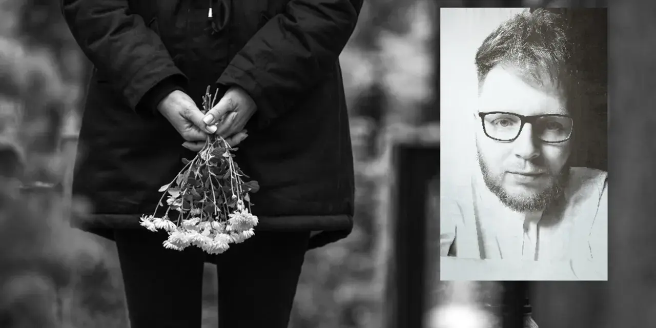 Czy w czasie żałoby można tańczyć? Dwie twarze: jedna trzyma bukiet kwiatów, druga patrzy z zadumą.