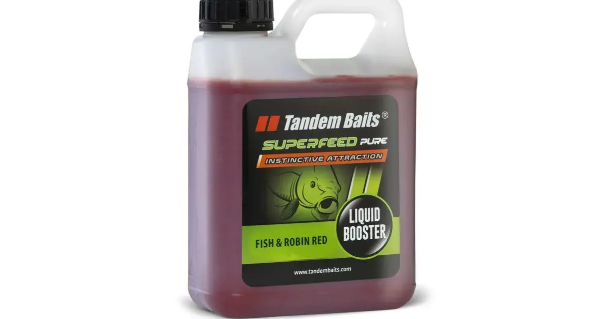 Płynny booster Tandem Baits "Fish & Robin Red" - skuteczne zapachy na karpia wiosną. Intensywna przynęta dla ryb.
