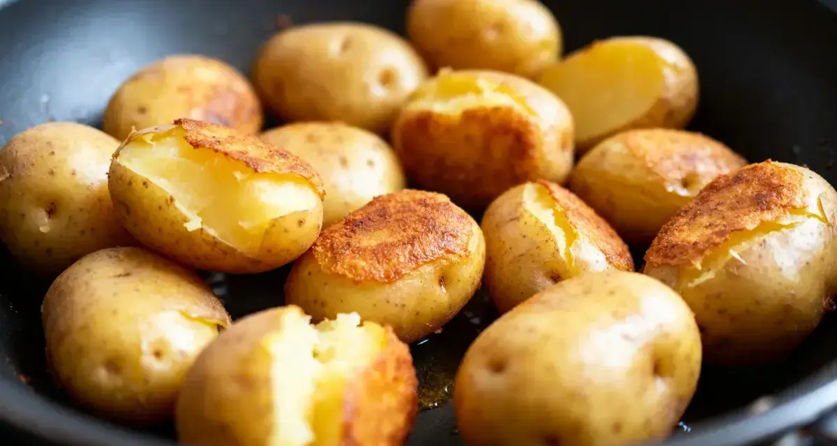 Pommes de terre dorées et tendres, prêtes à être dégustées, parfaites pour une recette Cookeo facile et savoureuse.