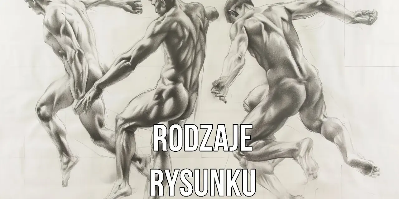Szkice anatomiczne przedstawiające ruch, ukazujące różne rodzaje rysunku artystycznego.