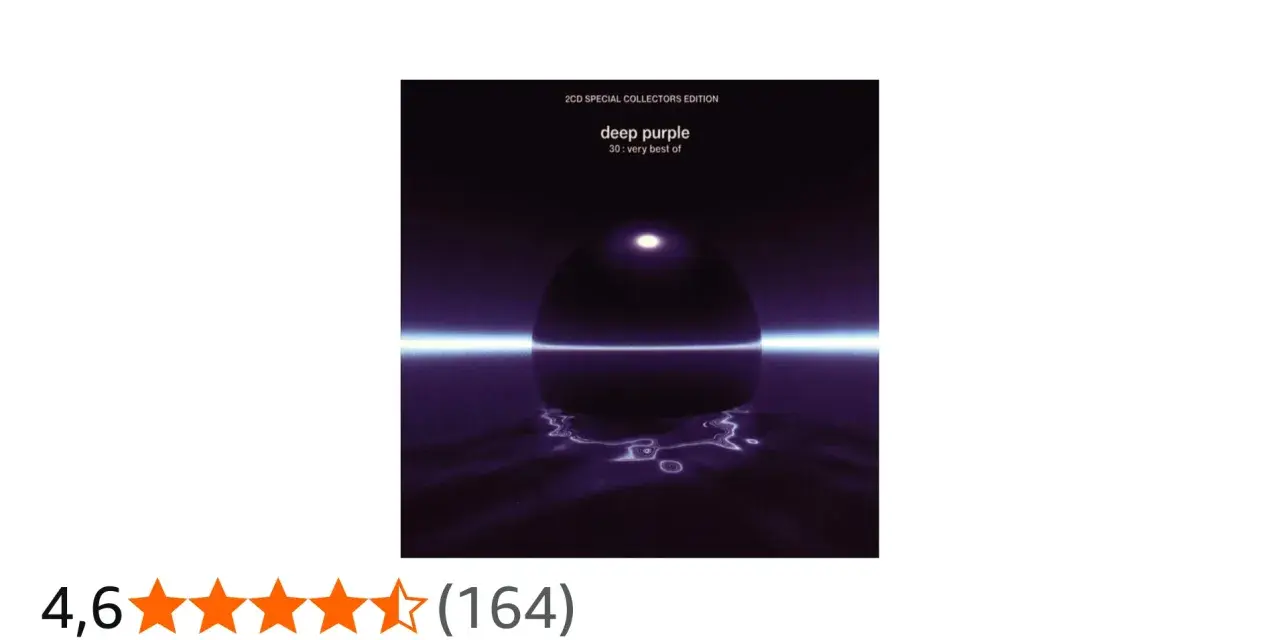 Pochette de l'album Deep Purple "30: very best of", édition collector 2CD, avec une sphère lumineuse sur fond violet.