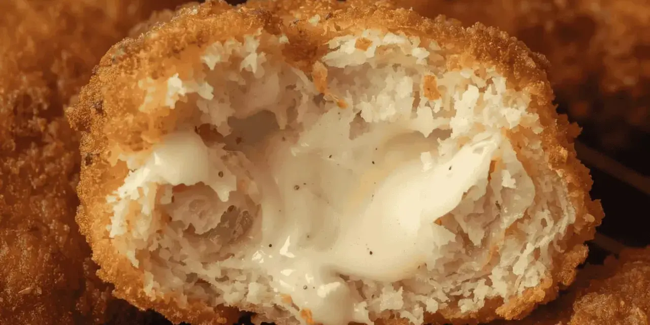 Un cordon bleu croustillant, tout juste sorti de l'airfryer, révèle un cœur fondant et crémeux.