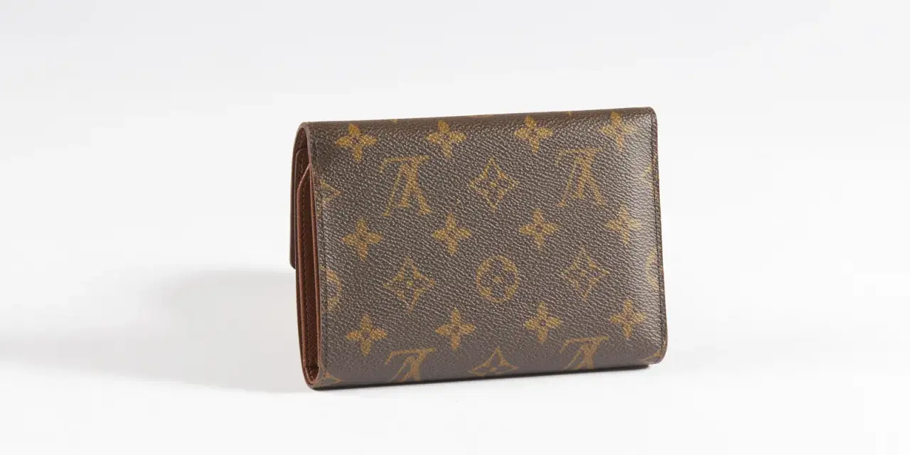 Portafoglio compatto con l'iconico monogramma, un vero marchio Louis Vuitton originale, perfetto per ogni occasione.