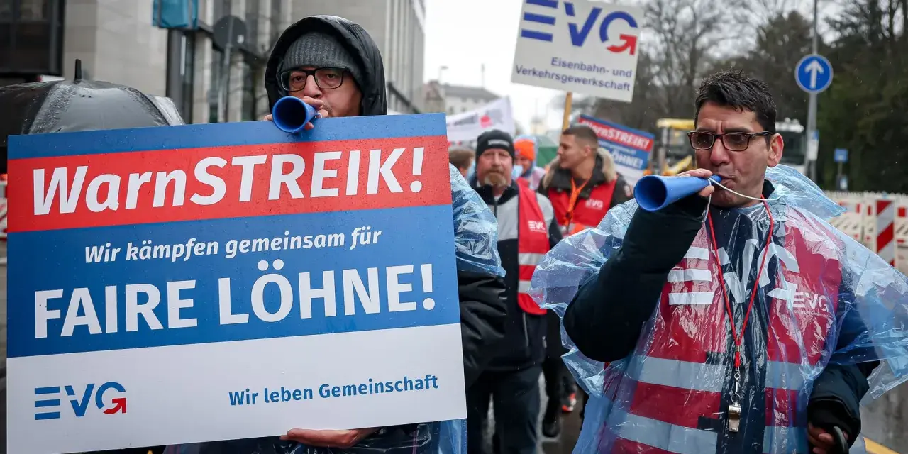 Streikende fordern faire Löhne. Darf ich trotz Streik arbeiten? Die EVG kämpft für ihre Mitglieder.