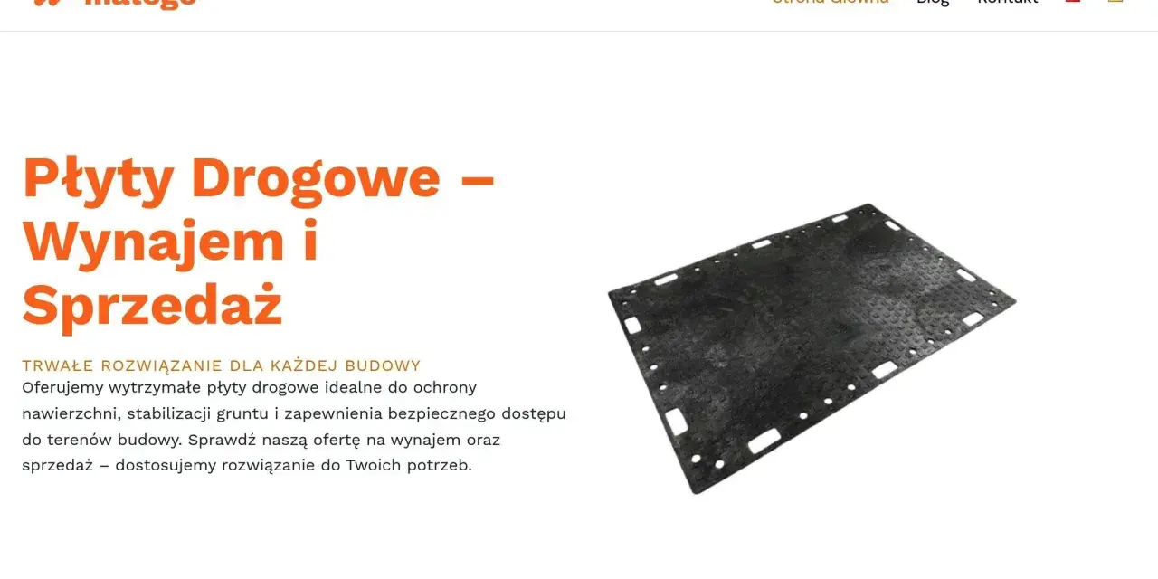 Płyta drogowa wymiary: wytrzymała, czarna, z otworami, idealna na teren budowy. Dostępna na wynajem i sprzedaż.