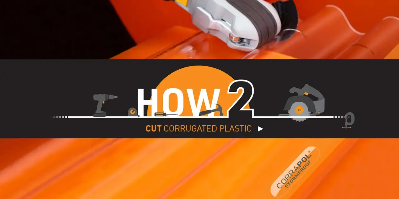Learn how to cut corrugated plastic with this guide. Tools like drills, saws, and hammers are shown.