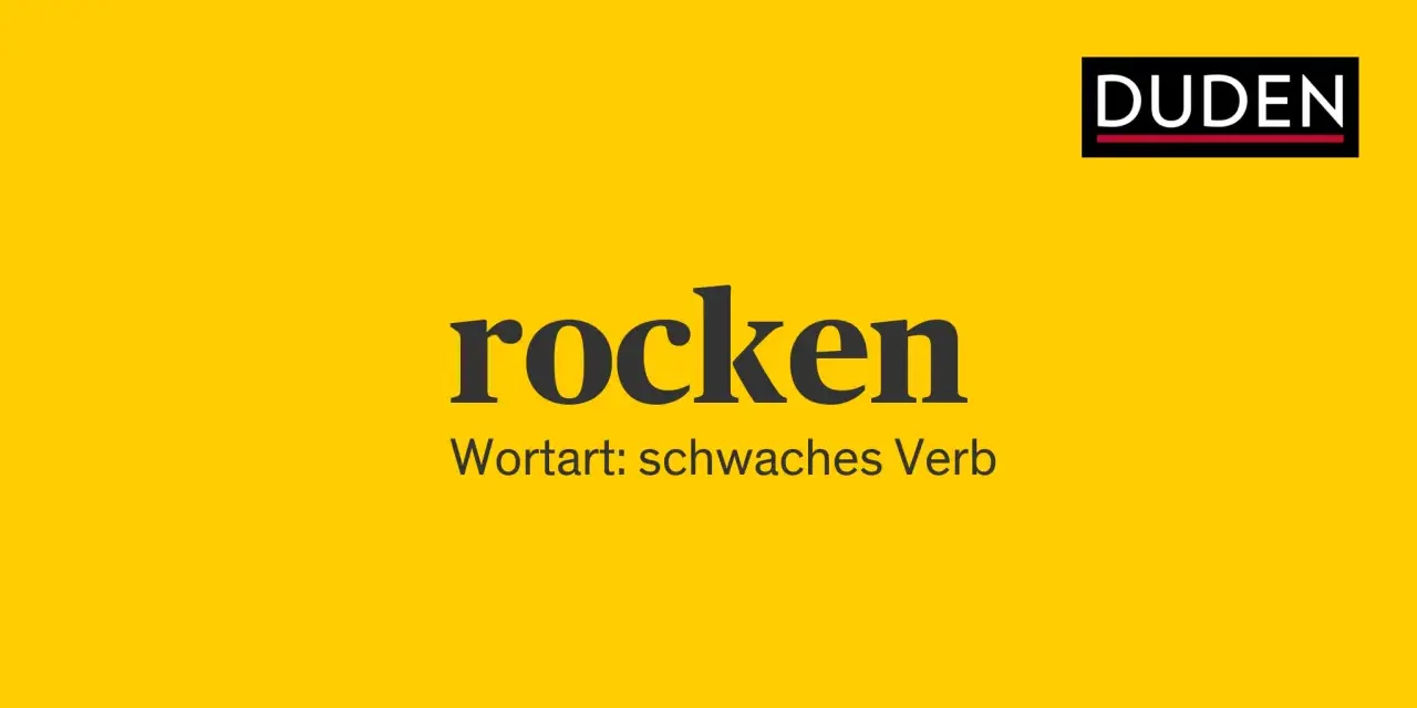 Das Wort "rocken" bedeutet, etwas zu bewegen oder zu schütteln. Duden erklärt die rocken Bedeutung als schwaches Verb.