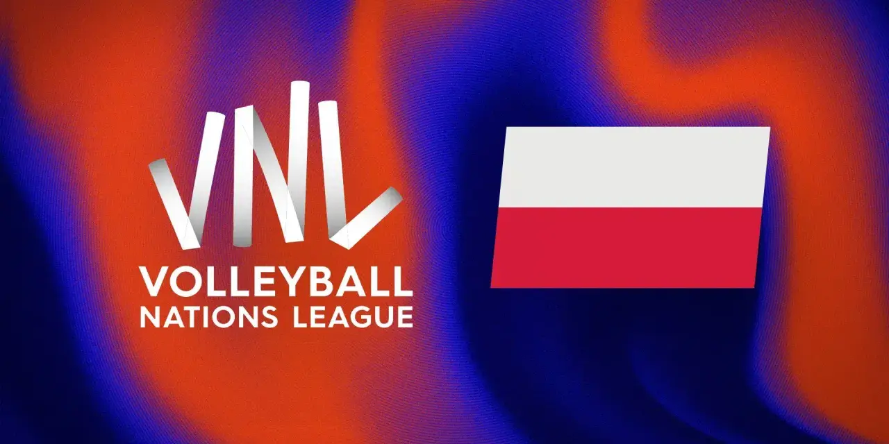 Logo VNL Volleyball Nations League z polską flagą. Czas na emocje, kiedy grają siatkarki!